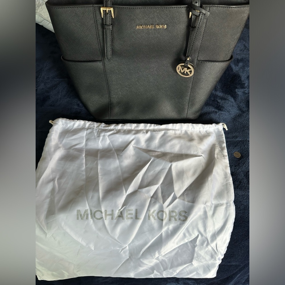 MK Michael Kors Large Black Tote Leather